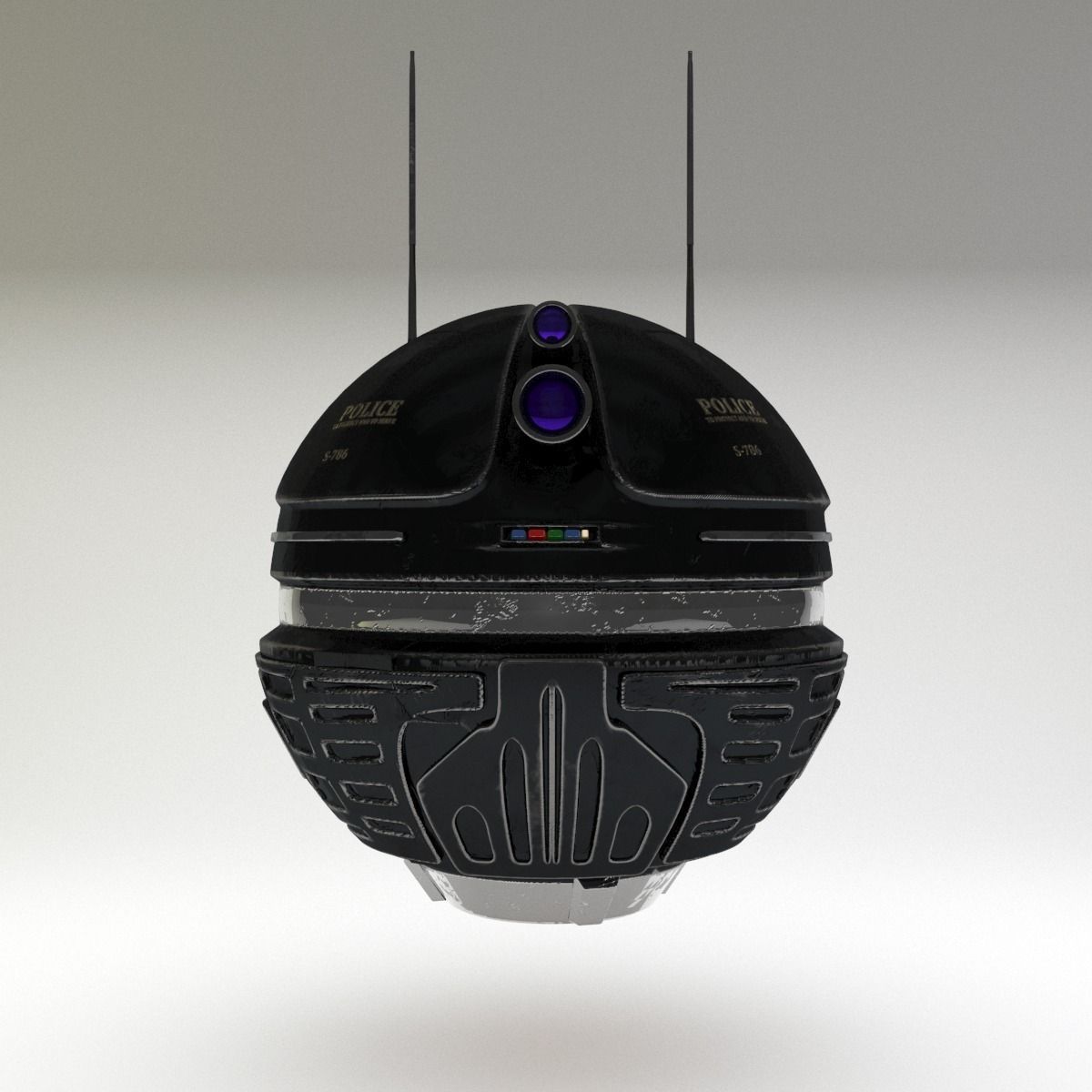 Police Probe 3D model_0