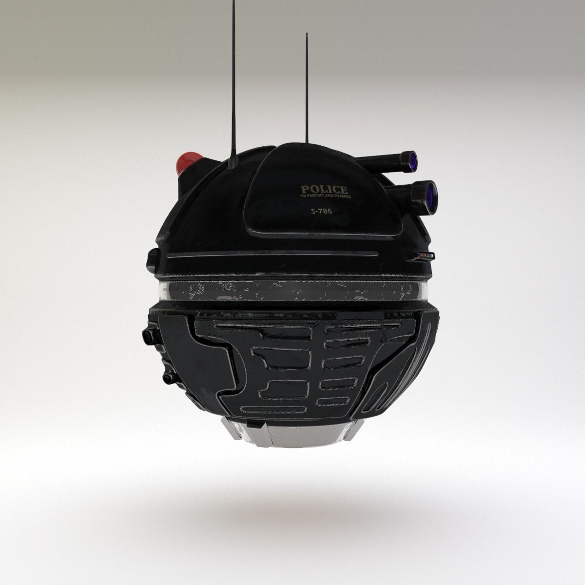 Police Probe 3D model_2