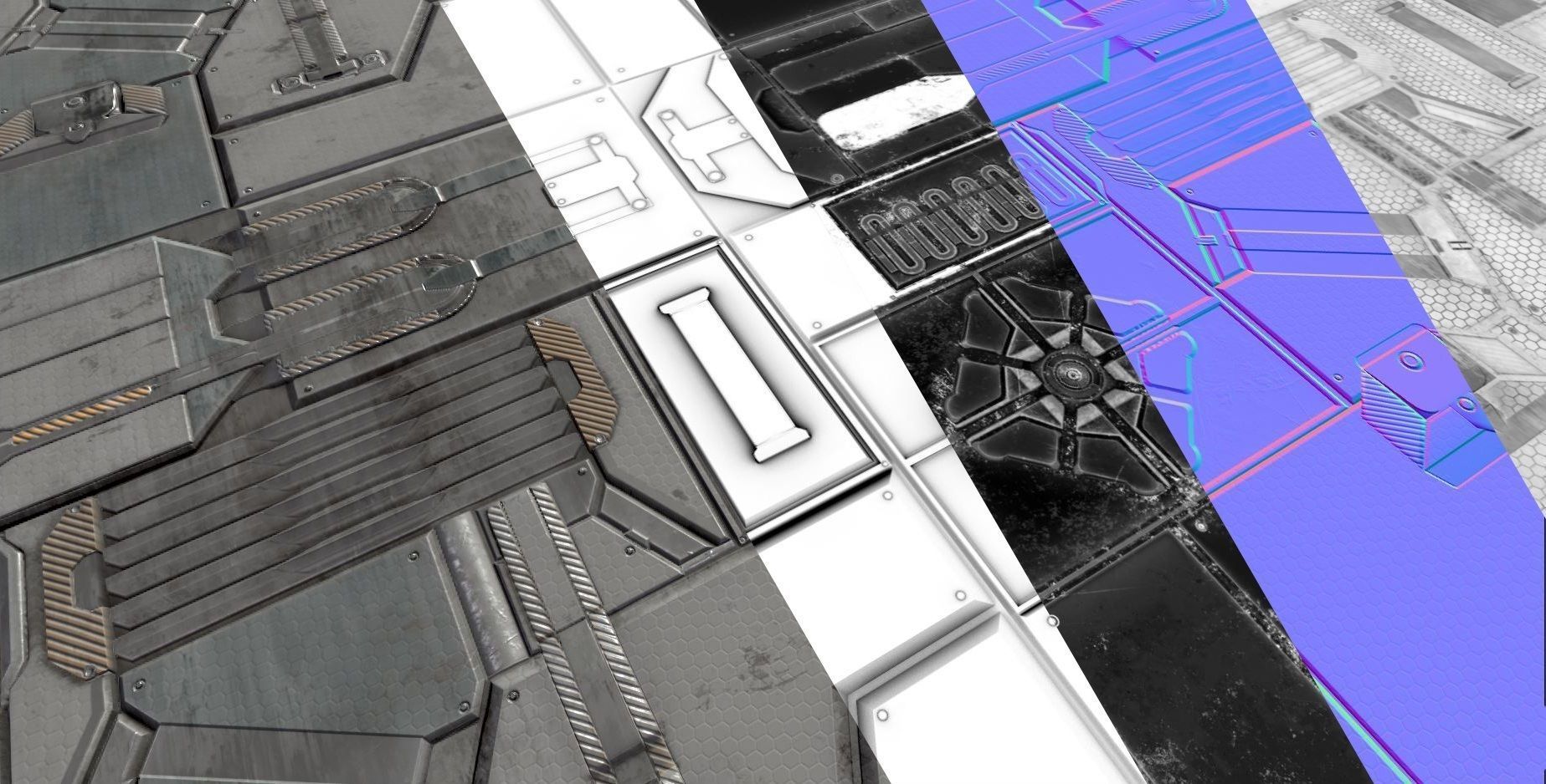 sci fi wall - pbr Texture_2