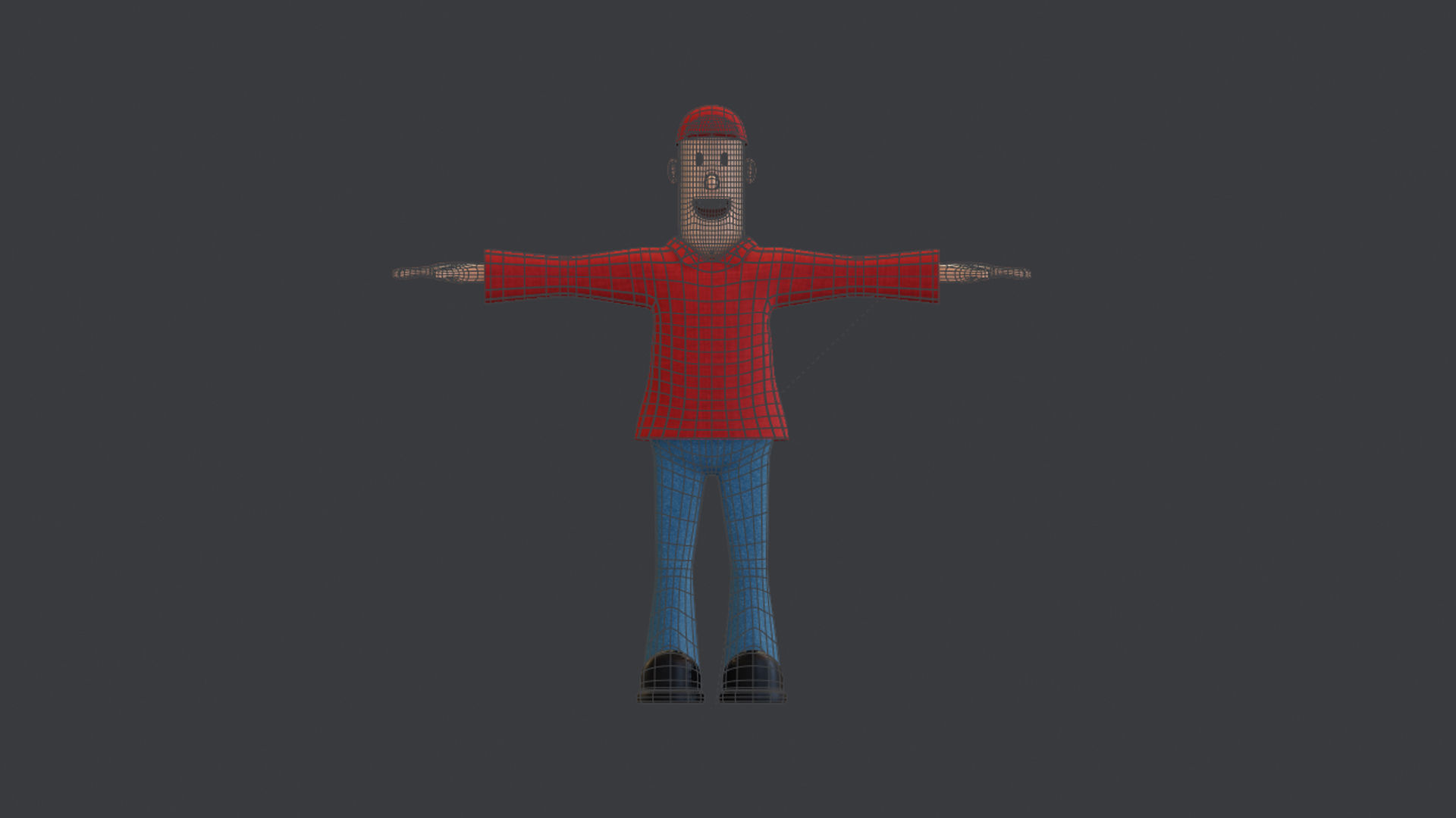 Simple Cartoon Character Low-poly 3D model_4