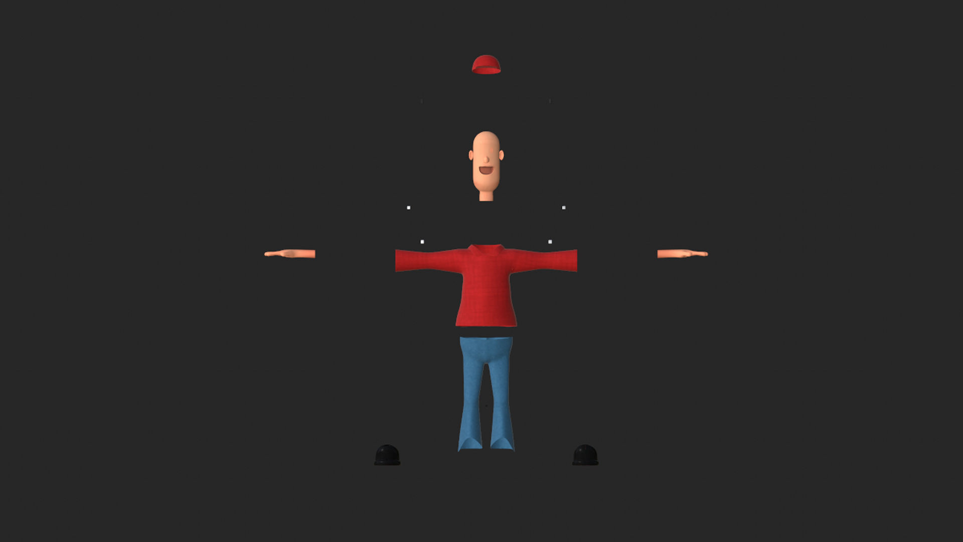 Simple Cartoon Character Low-poly 3D model_9