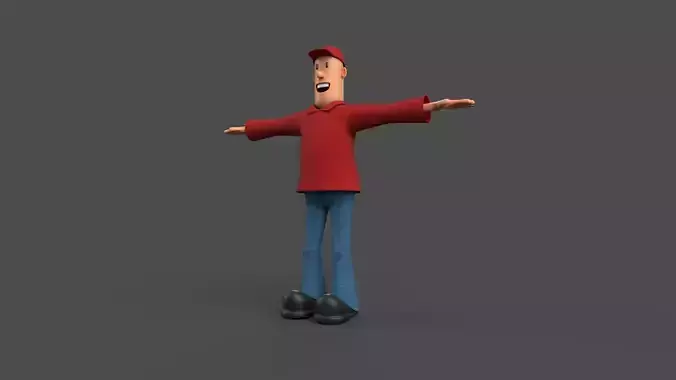 Simple Cartoon Character Low-poly 3D model Simple Cartoon Character Low-poly 3D model