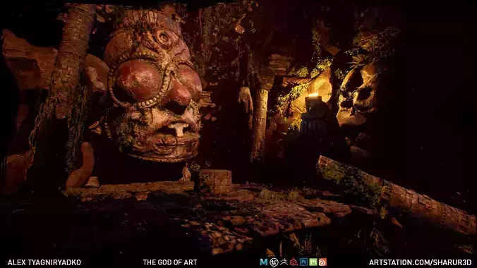 Sharurs The God of Art Unreal Engine Low-poly 3D model