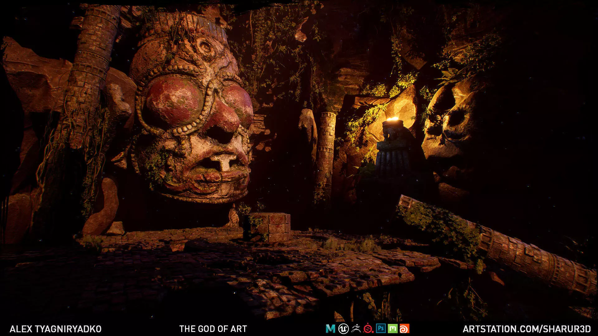 Sharurs The God of Art Unreal Engine Low-poly 3D model_0