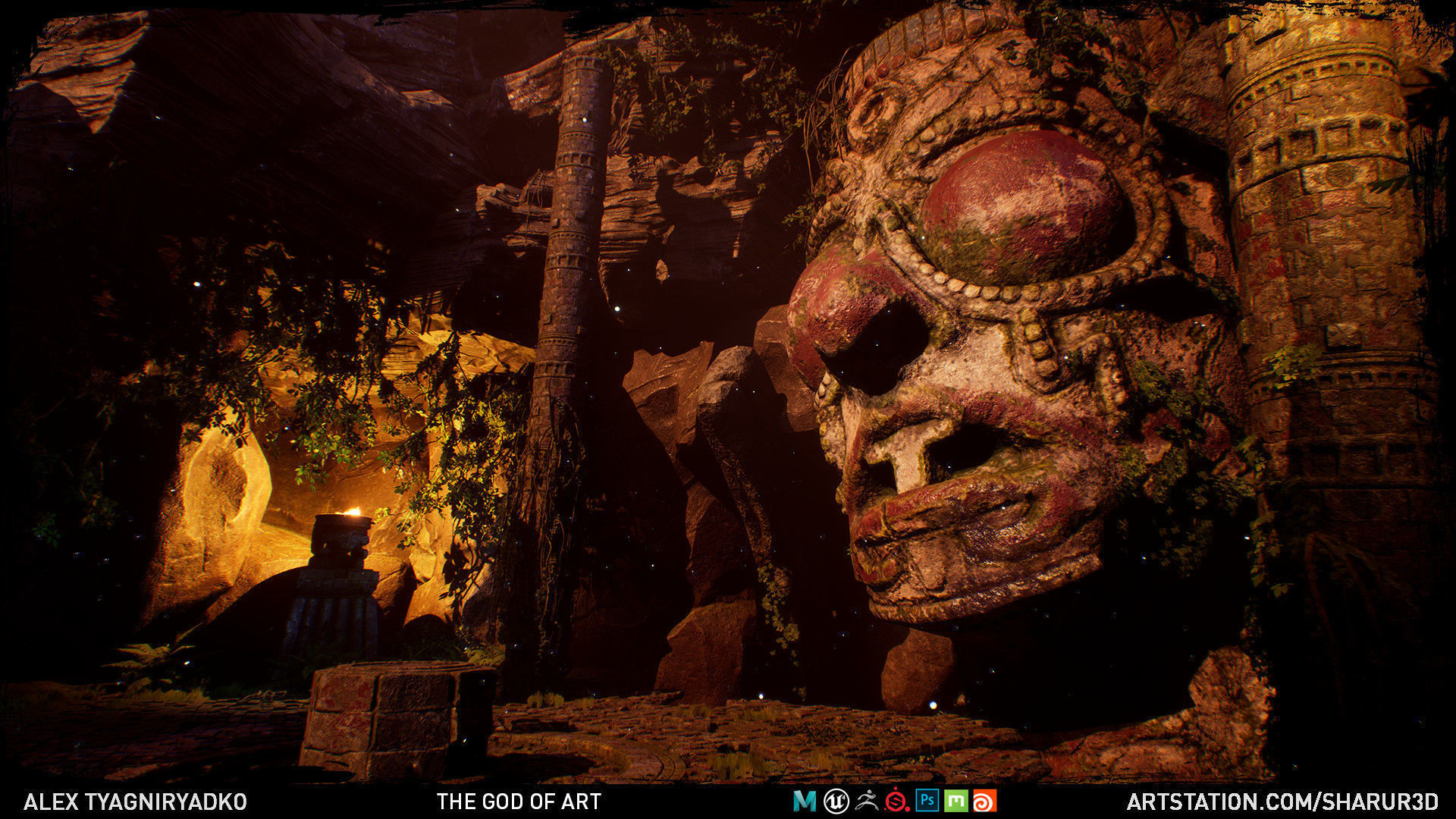 Sharurs The God of Art Unreal Engine Low-poly 3D model_4