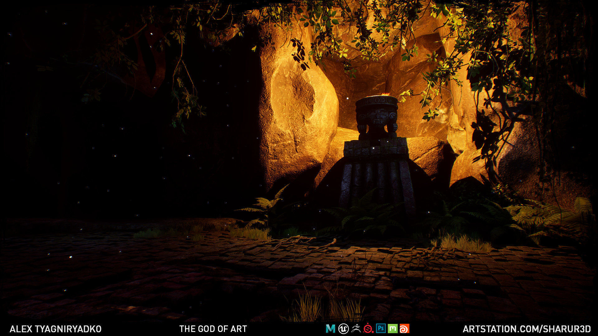 Sharurs The God of Art Unreal Engine Low-poly 3D model_3