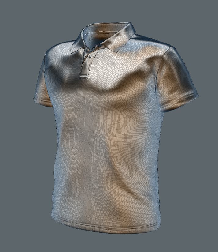 Polo t shirt 3D model_3