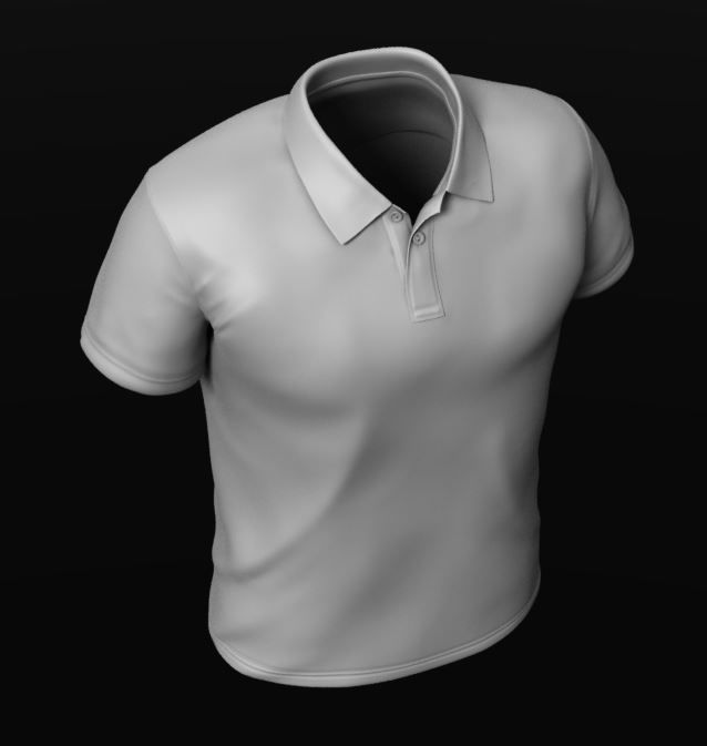Polo t shirt 3D model_4