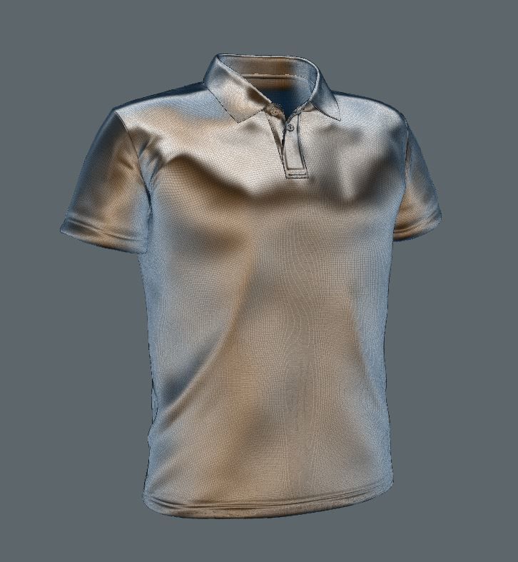 Polo t shirt 3D model_2