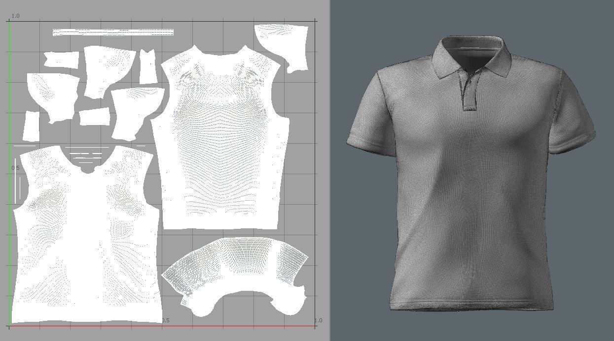 Polo t shirt 3D model_6