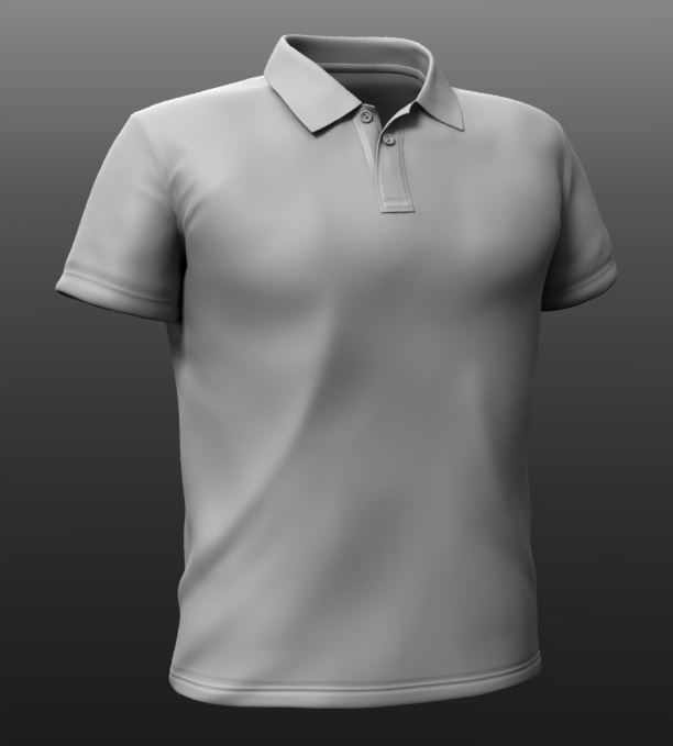 Polo t shirt 3D model_5