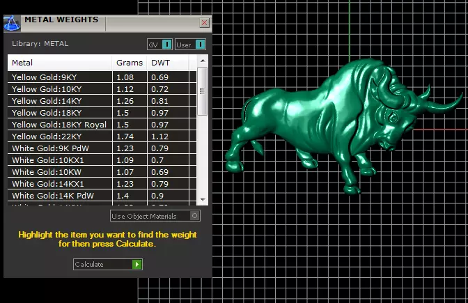 cows 3d bull in gold 3D print model