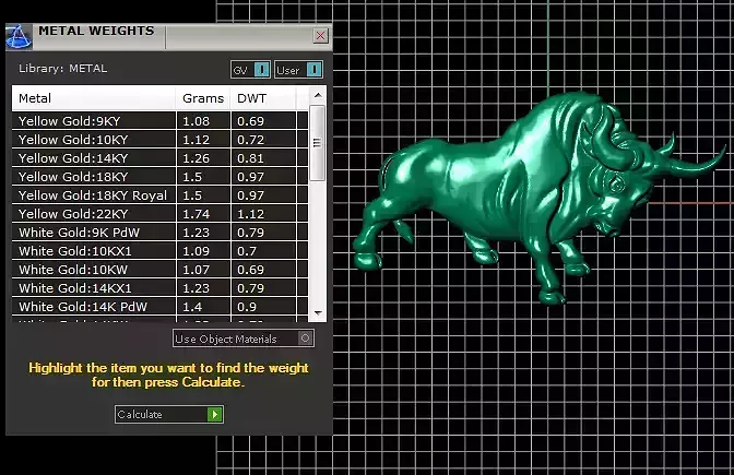 cows 3d bull in gold