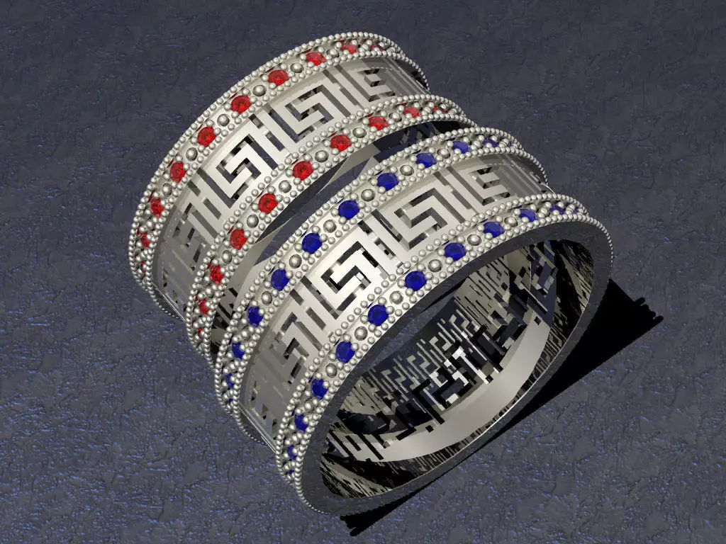 Model 108 Wedding Bands 3D print model