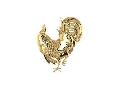 chicken pendant 3D print model