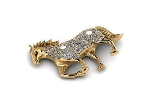 horse jewelry 3D print model