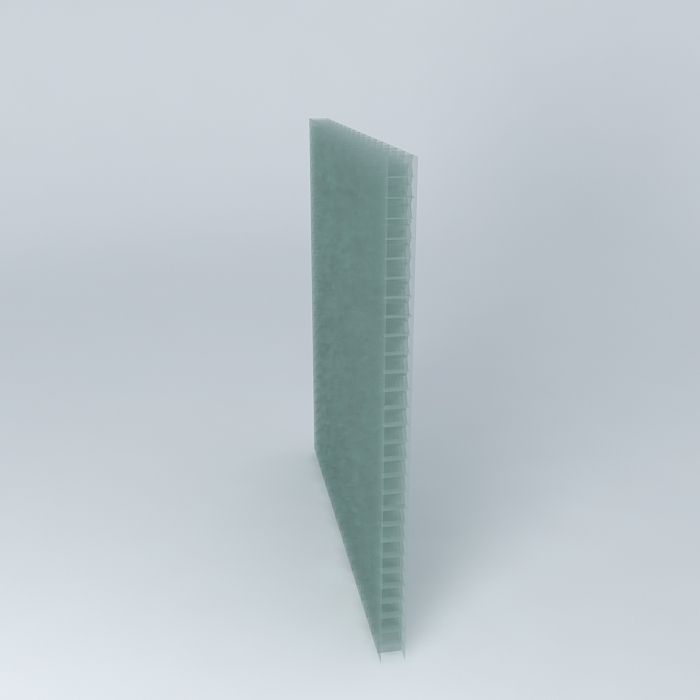 1m polycarbonate panel Free 3D model_2