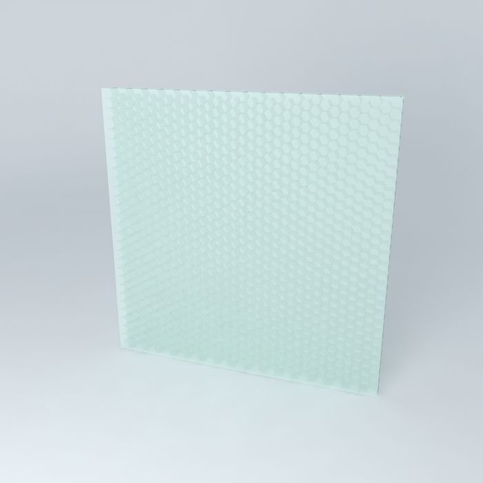 1m polycarbonate panel Free 3D model_1