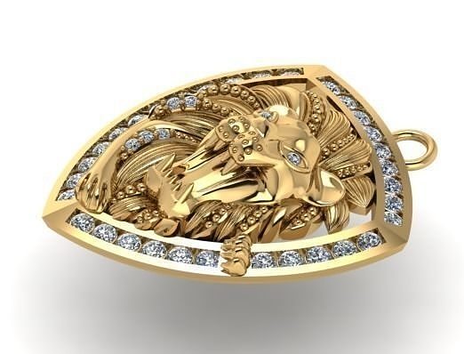 lion jewelry 2 3D print model