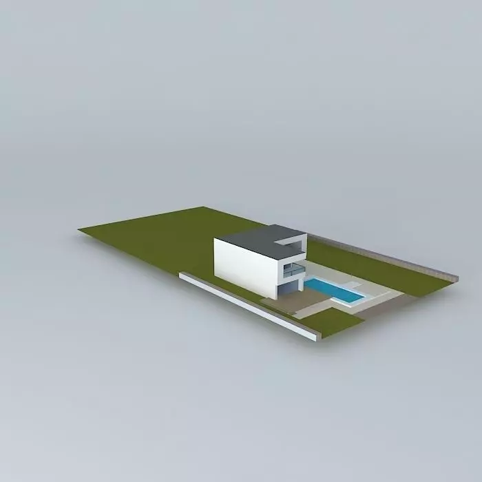 Modern house Free 3D model_0