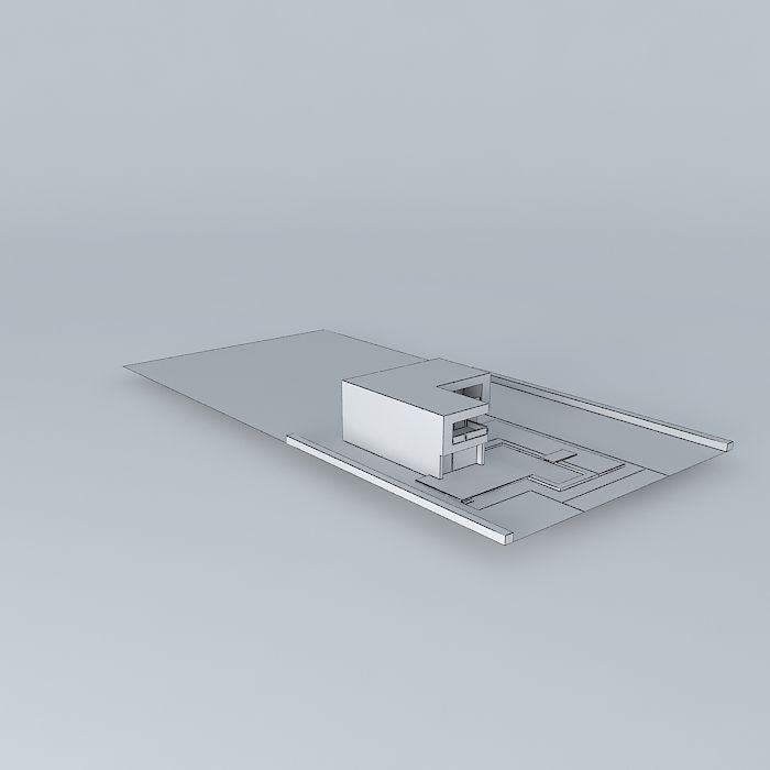 Modern house Free 3D model_3