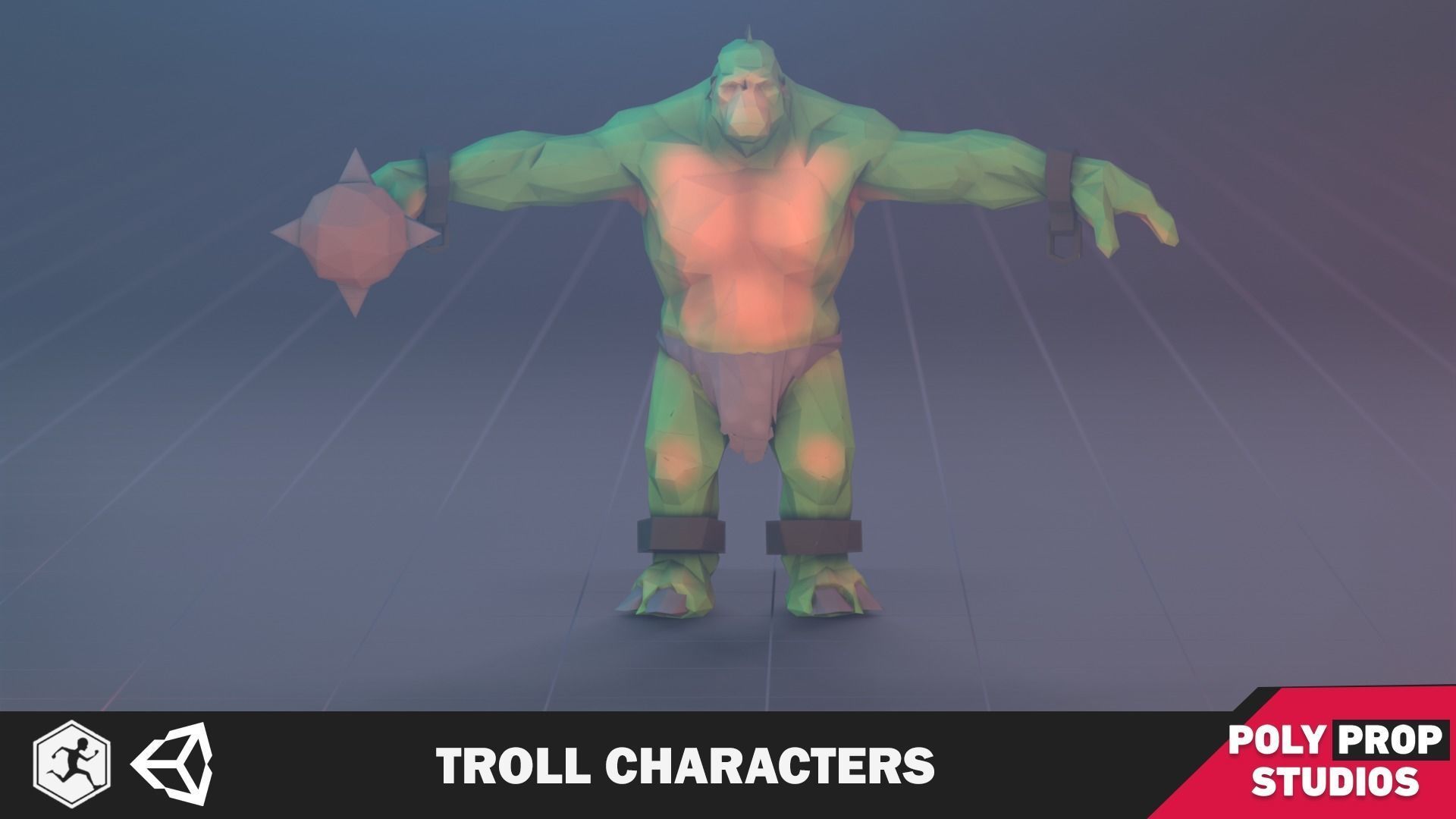 Troll  Character Low-poly 3D model_3