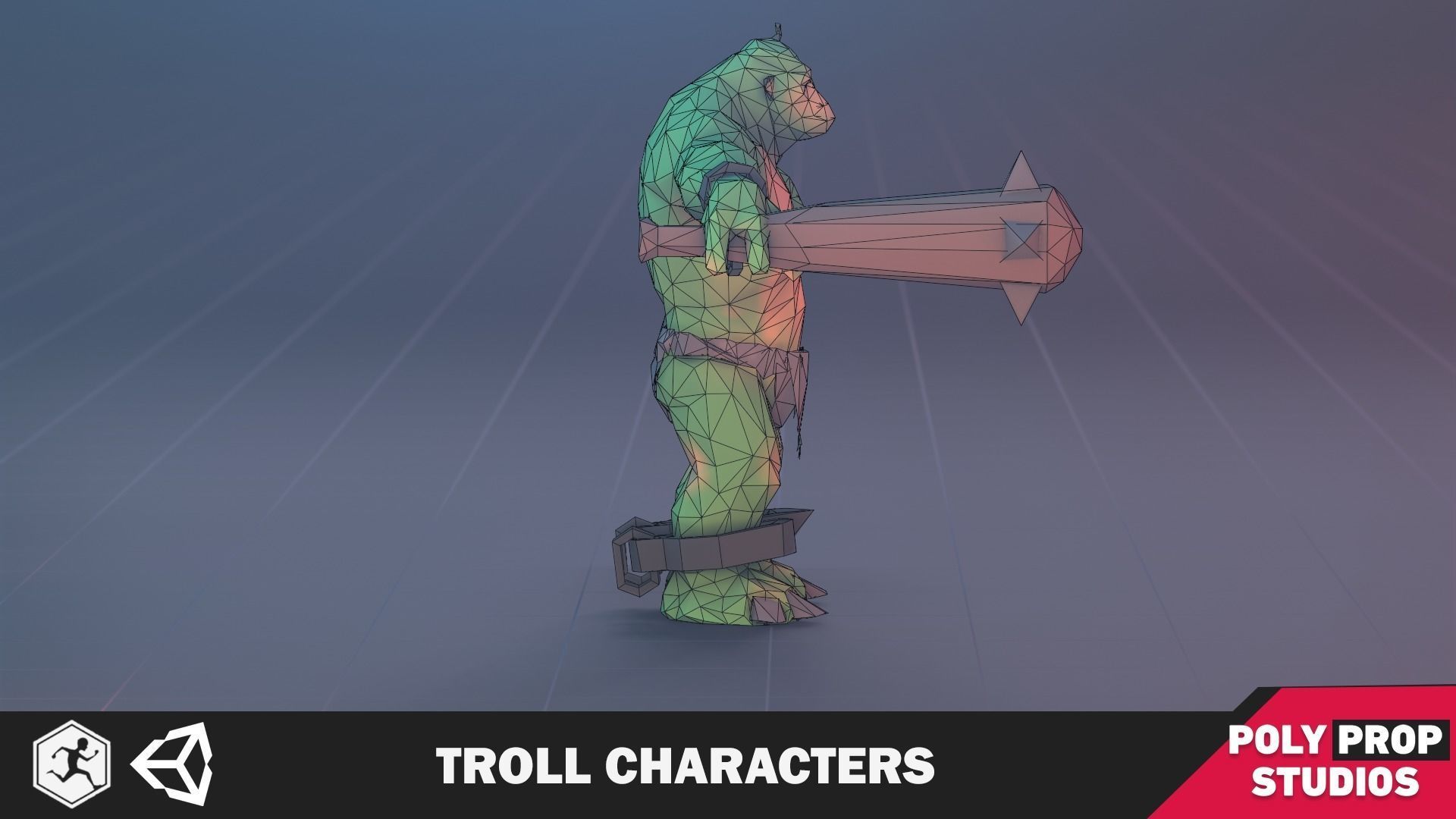 Troll  Character Low-poly 3D model_5