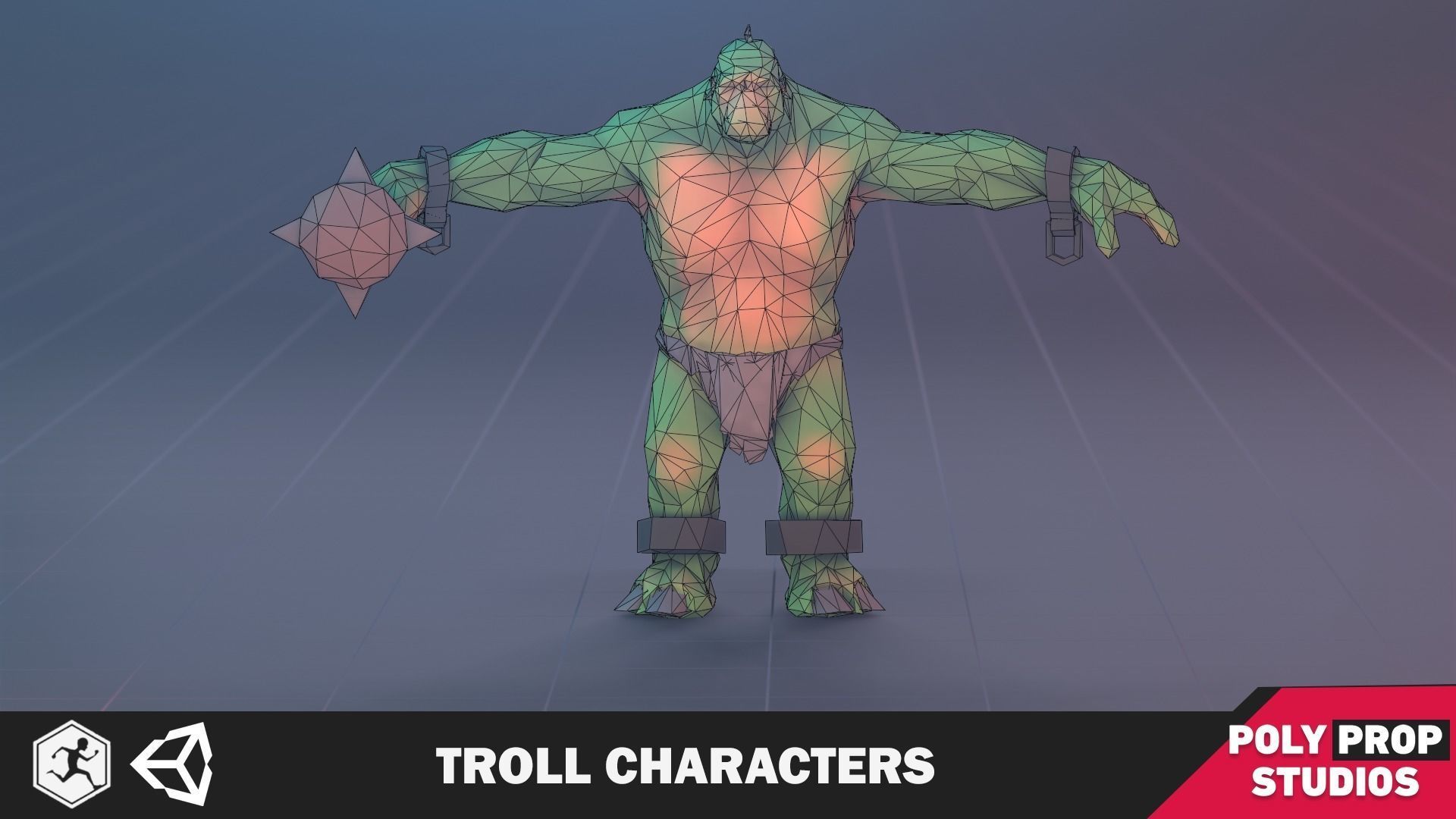 Troll  Character Low-poly 3D model_4
