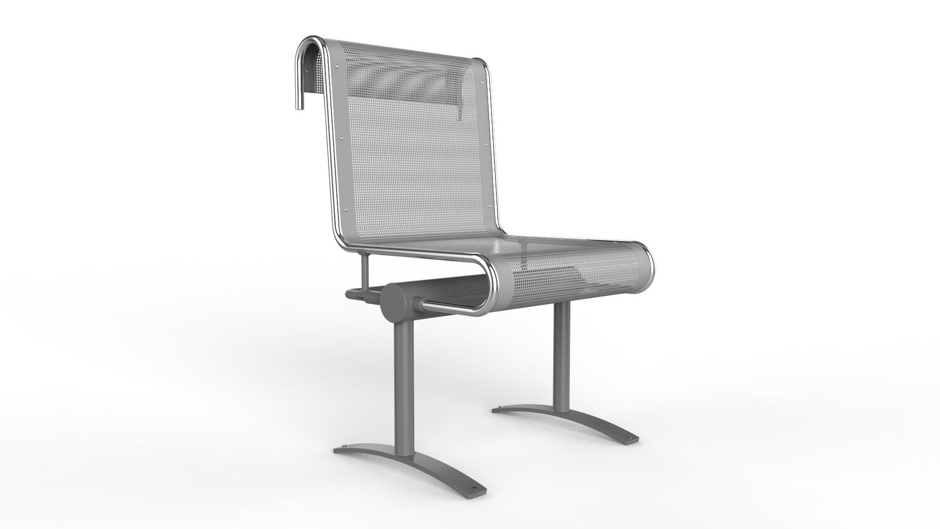 Waiting Room Chair 1 Seat 3D model_8