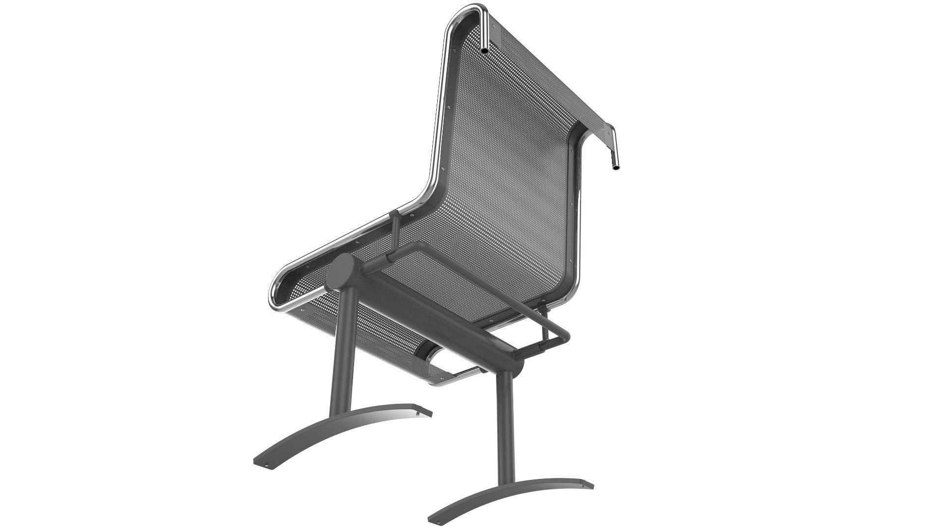 Waiting Room Chair 1 Seat 3D model_10