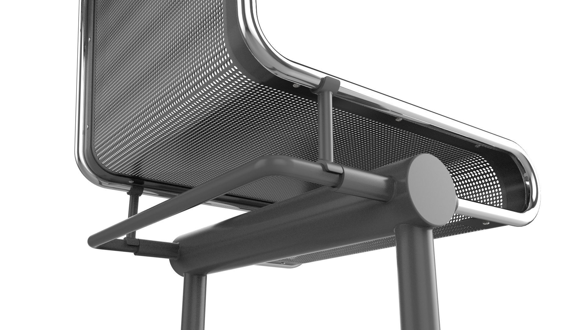 Waiting Room Chair 1 Seat 3D model_12