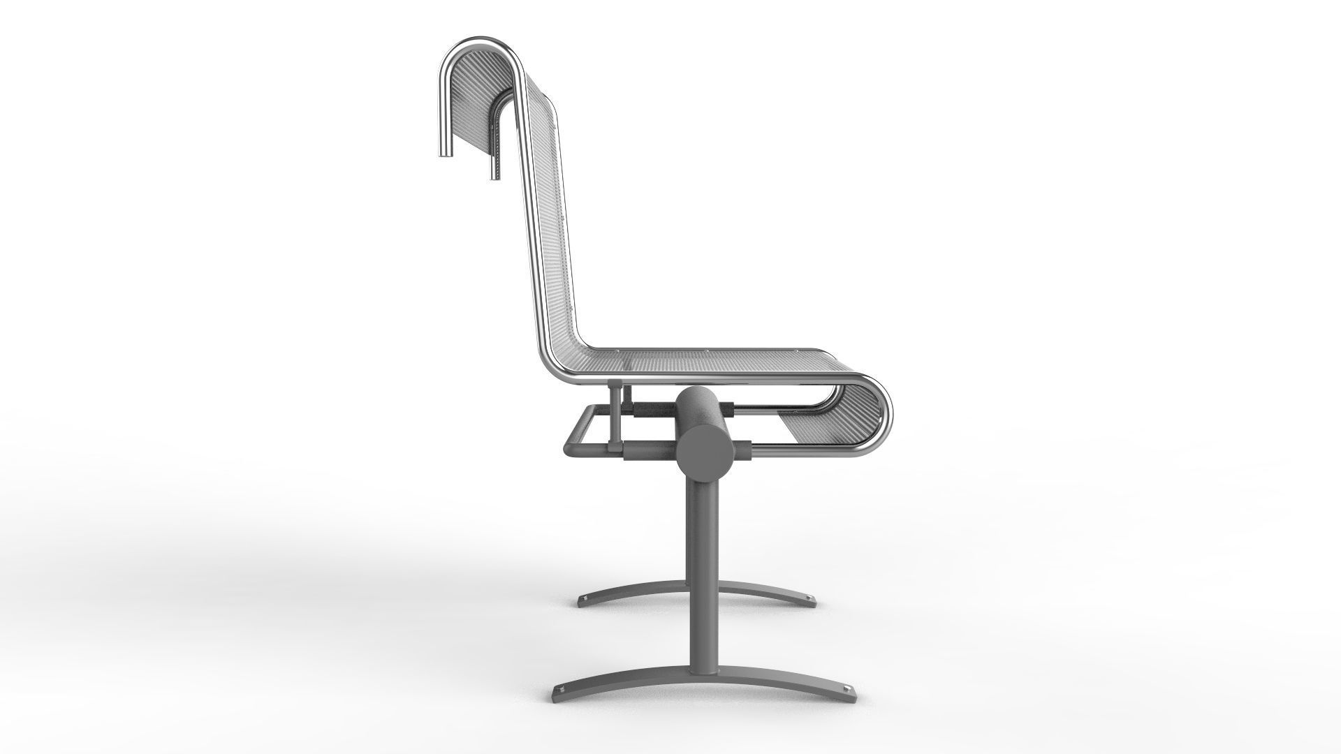Waiting Room Chair 1 Seat 3D model_7