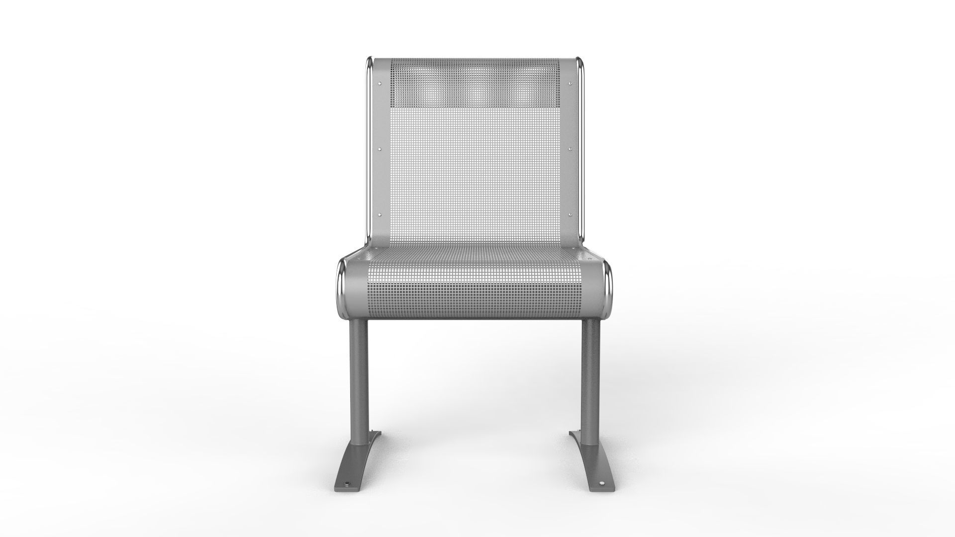 Waiting Room Chair 1 Seat 3D model_1