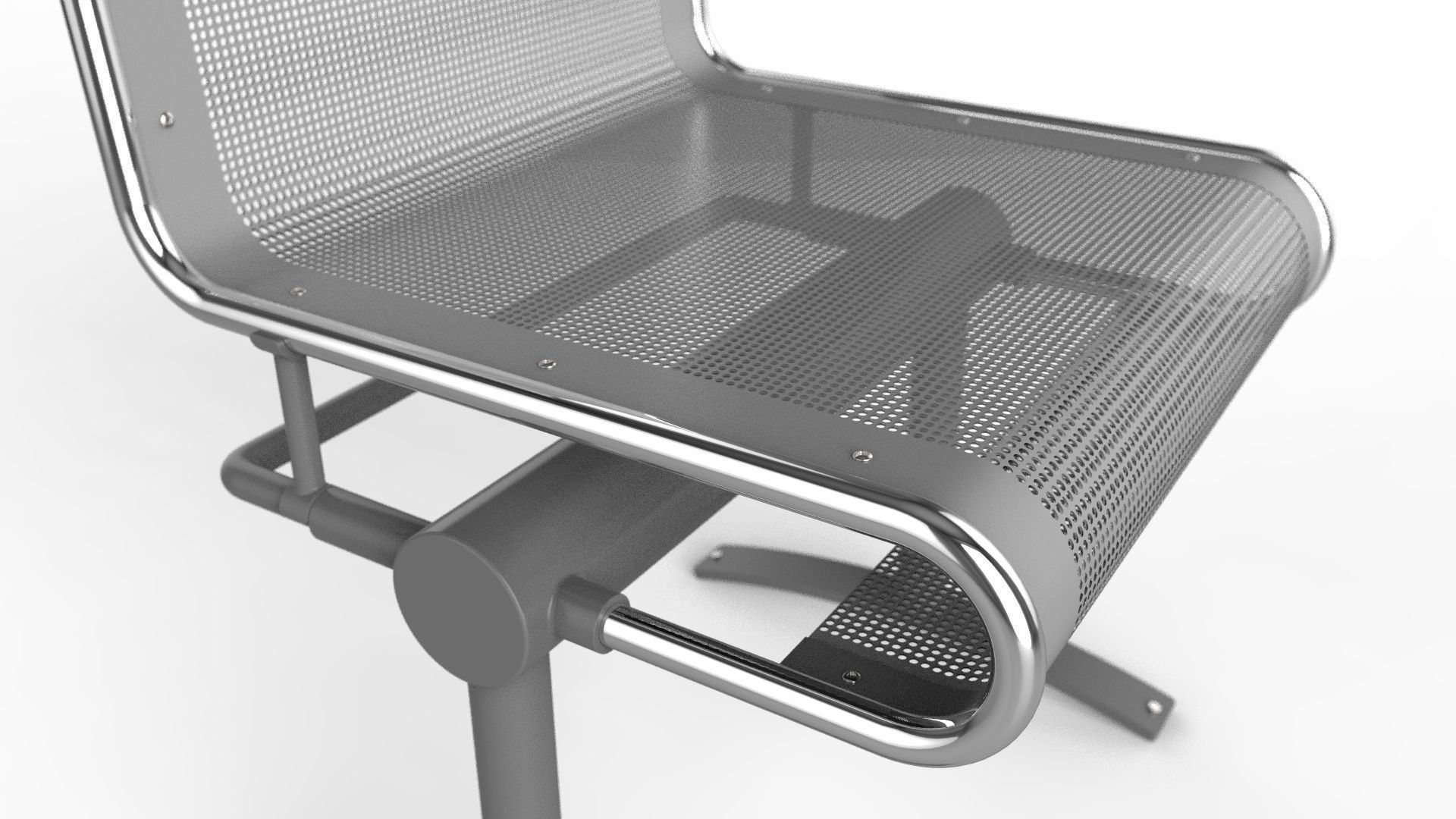 Waiting Room Chair 1 Seat 3D model_11