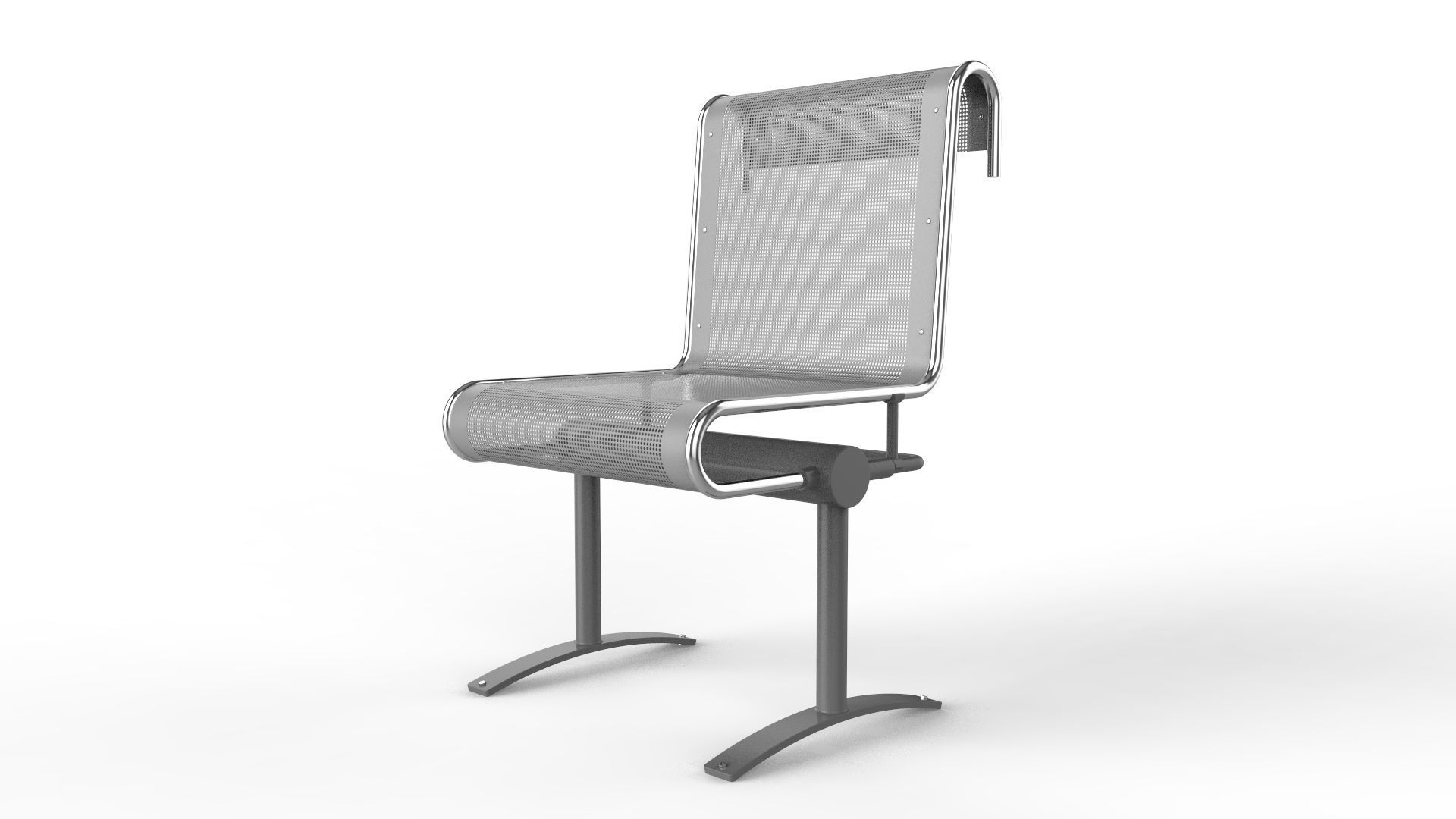 Waiting Room Chair 1 Seat 3D model_2