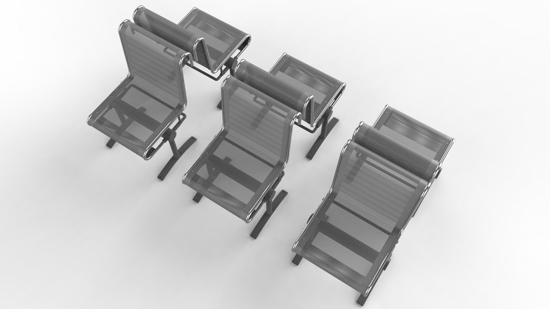 Waiting Room Chair 1 Seat 3D model_16