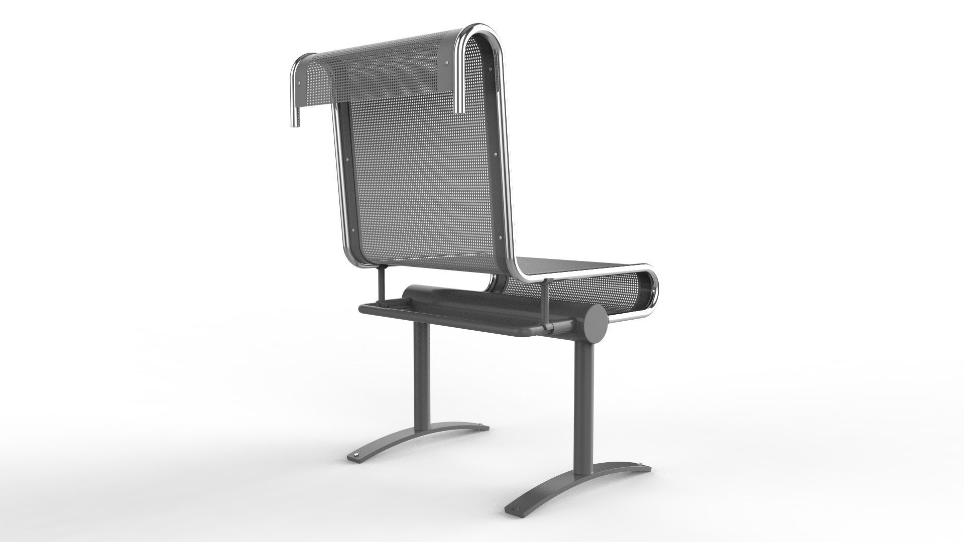 Waiting Room Chair 1 Seat 3D model_6