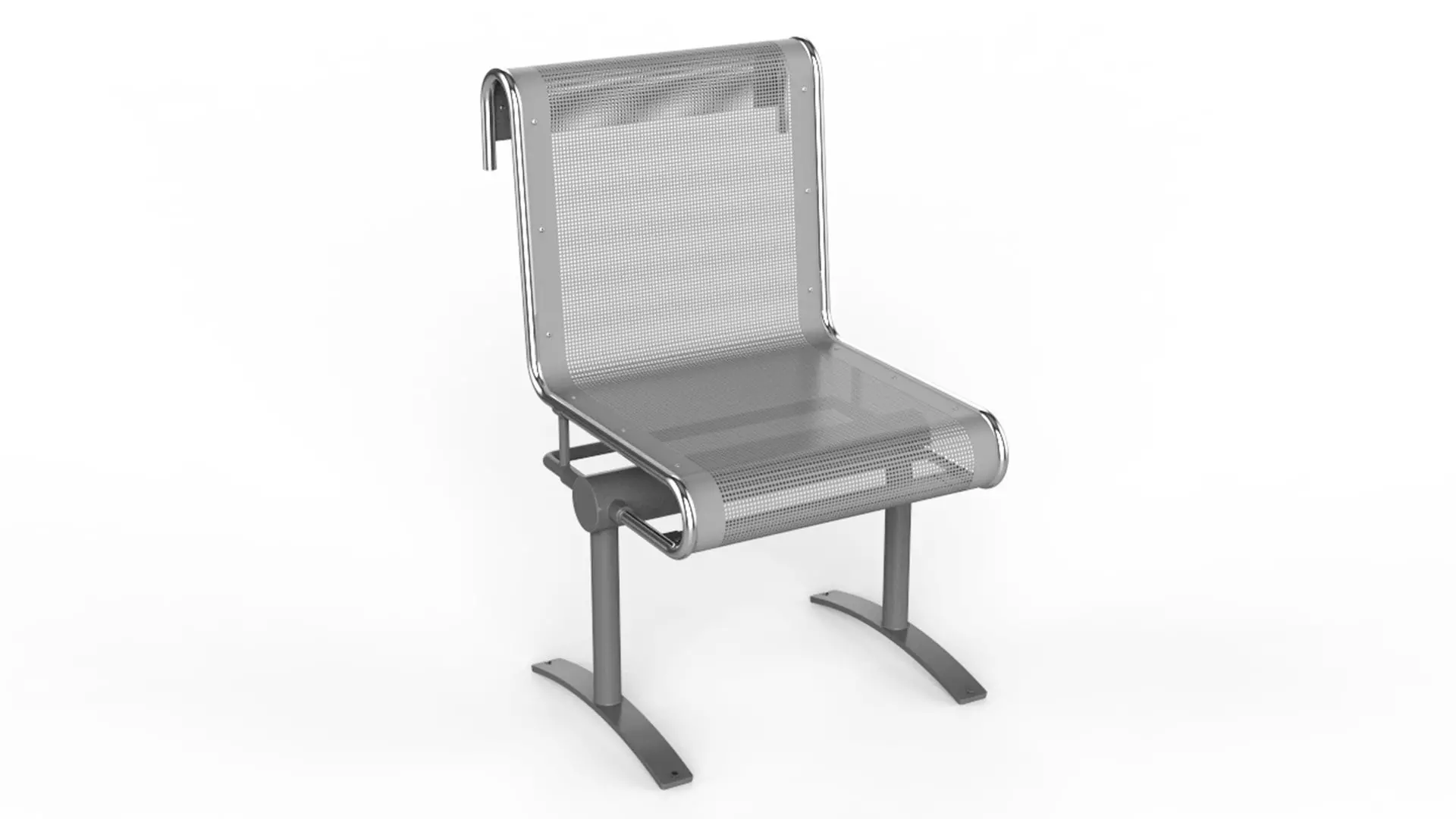 Waiting Room Chair 1 Seat 3D model_0