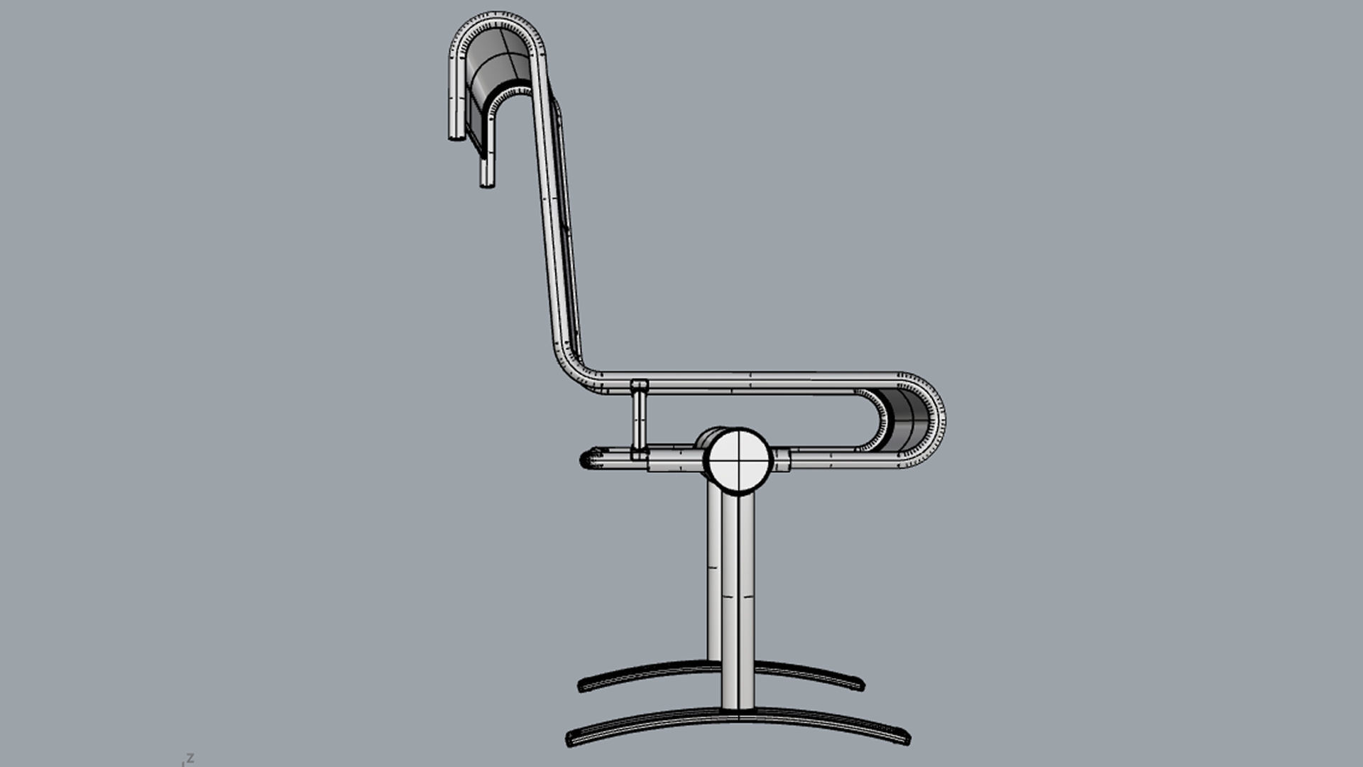 Waiting Room Chair 1 Seat 3D model_17