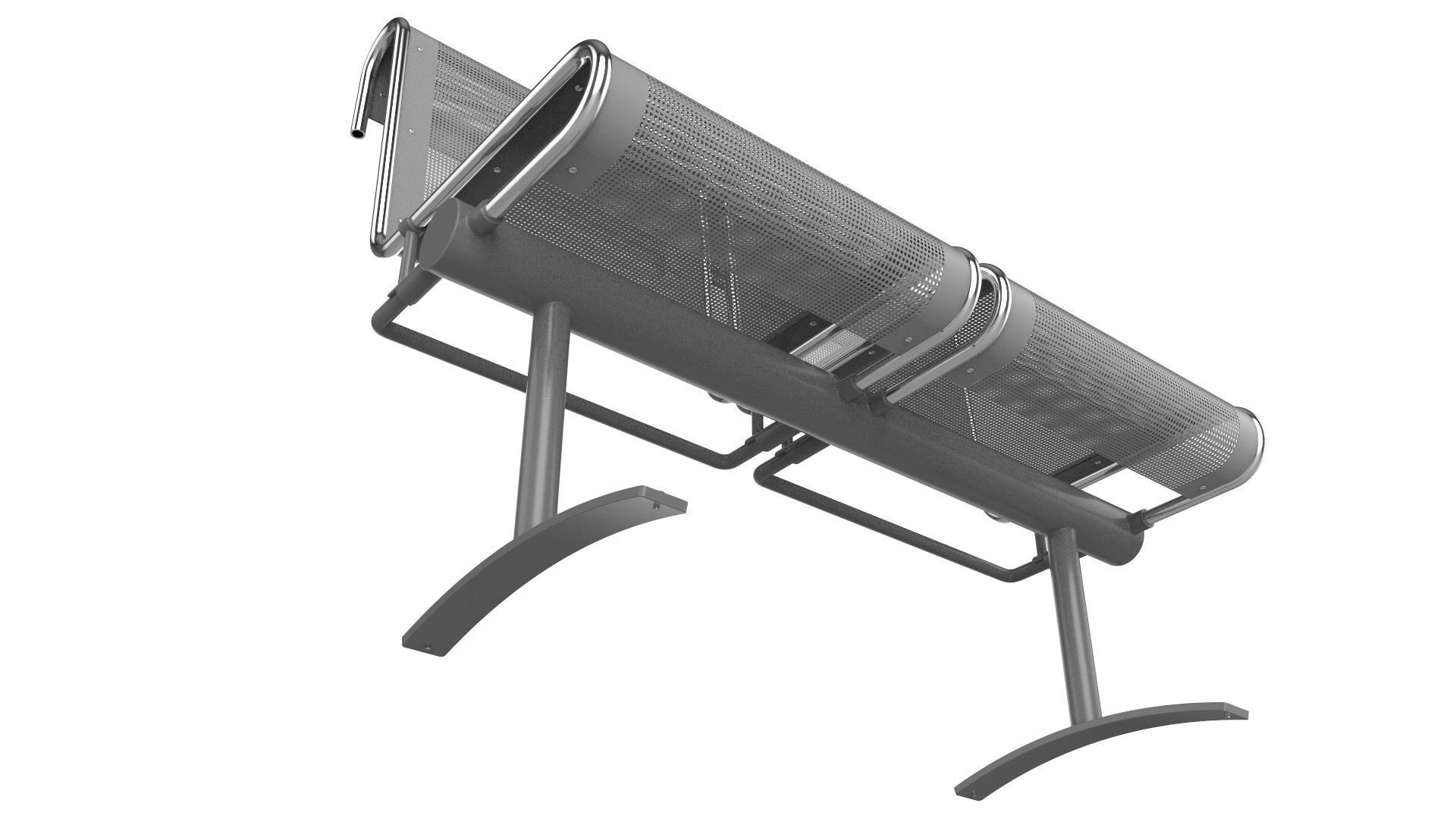 Waiting Room Chair 2 Seats 3D model_9