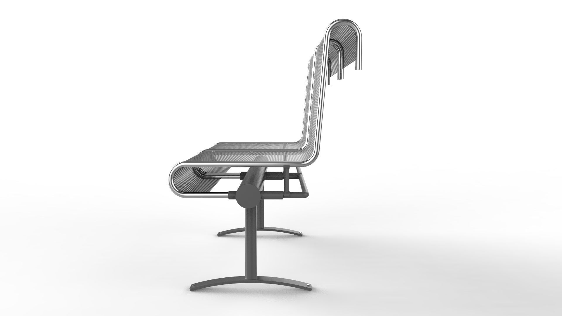 Waiting Room Chair 2 Seats 3D model_3