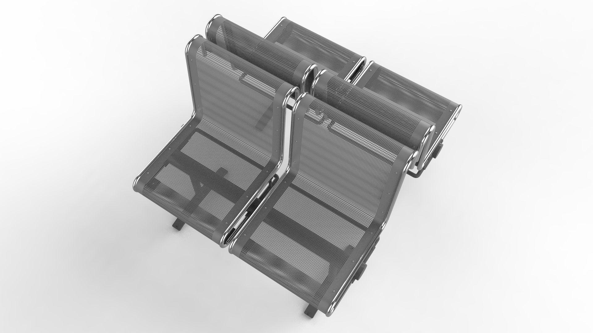 Waiting Room Chair 2 Seats 3D model_16