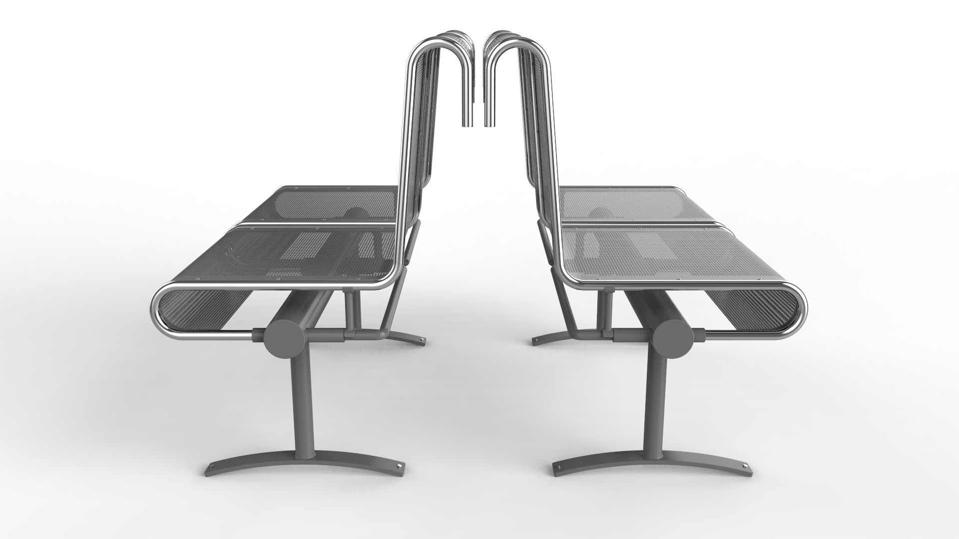 Waiting Room Chair 2 Seats 3D model_15