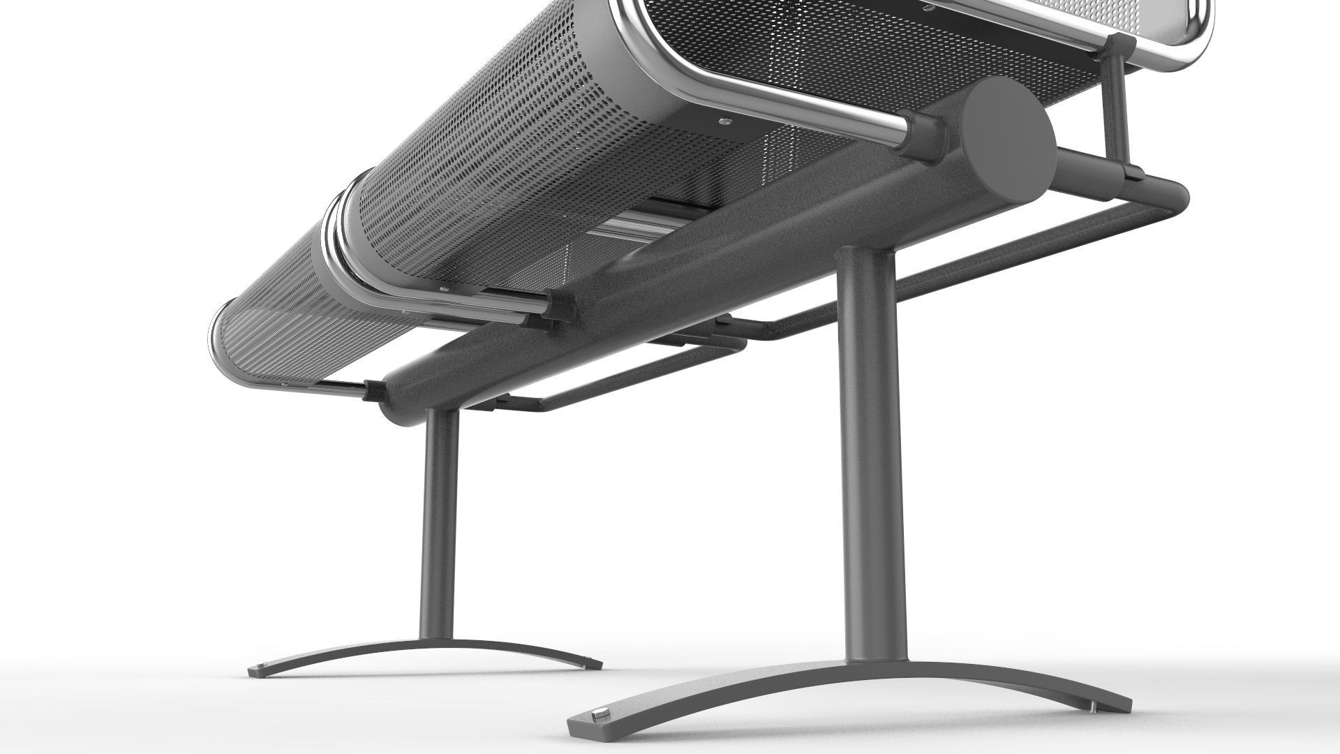 Waiting Room Chair 2 Seats 3D model_11