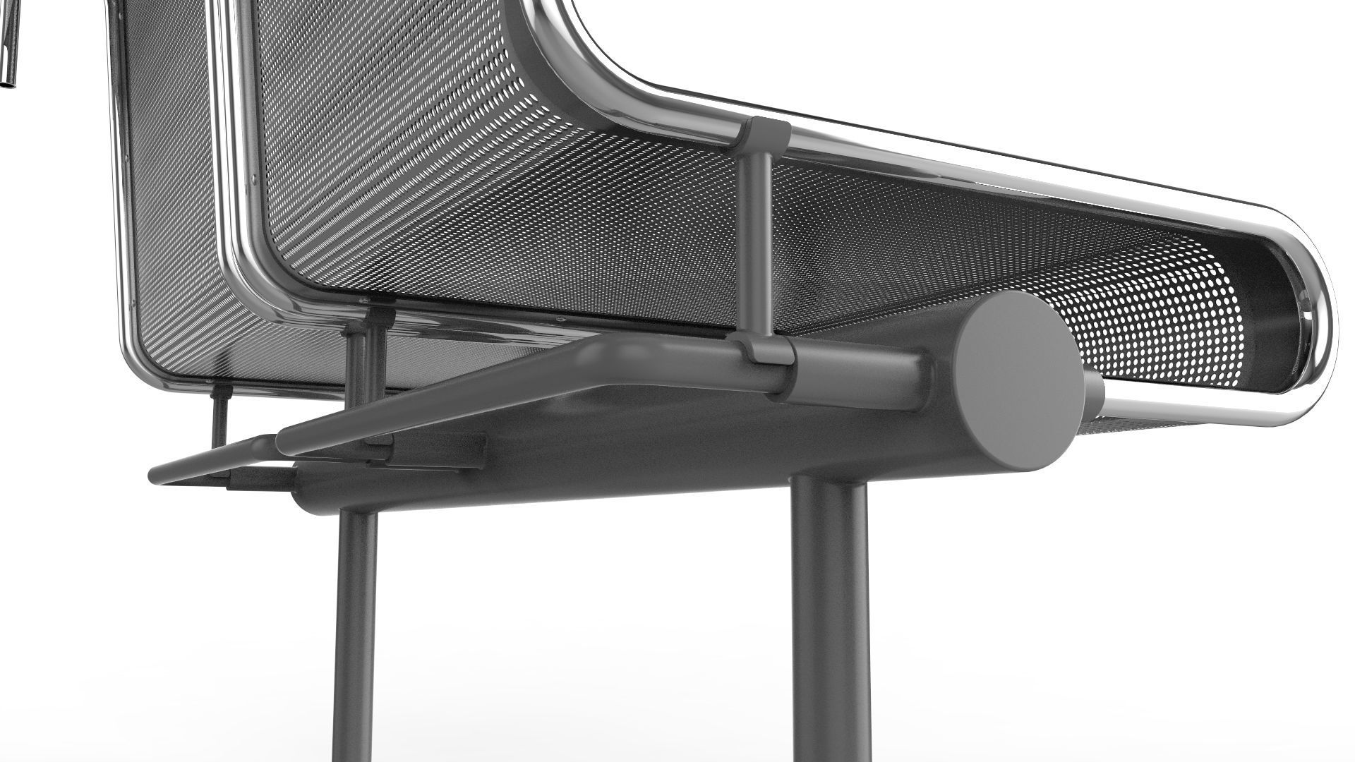 Waiting Room Chair 2 Seats 3D model_14