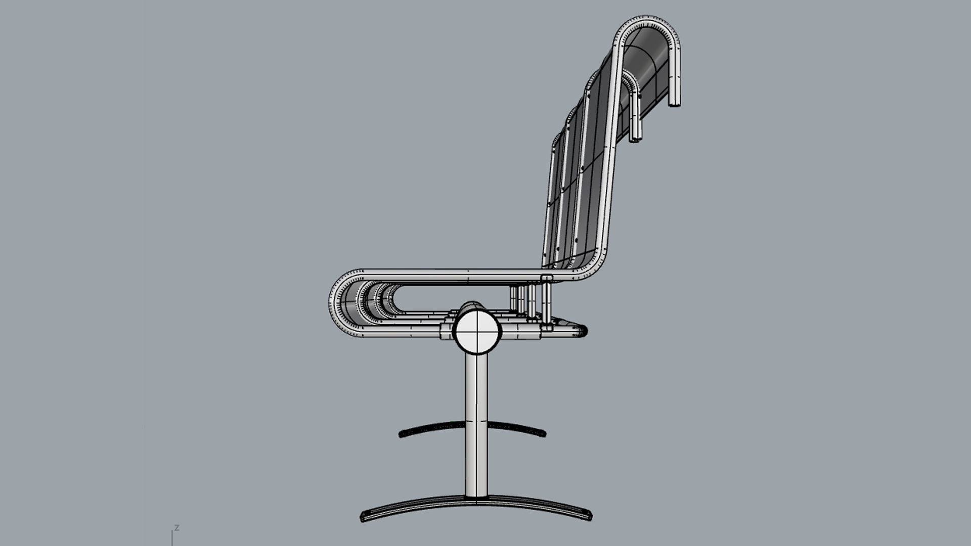 Waiting Room Chair 3 Seats 3D model_18