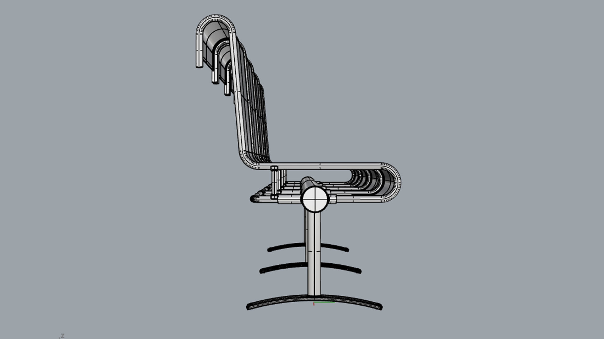 Waiting Room Chair 4 Seats 3D model_18