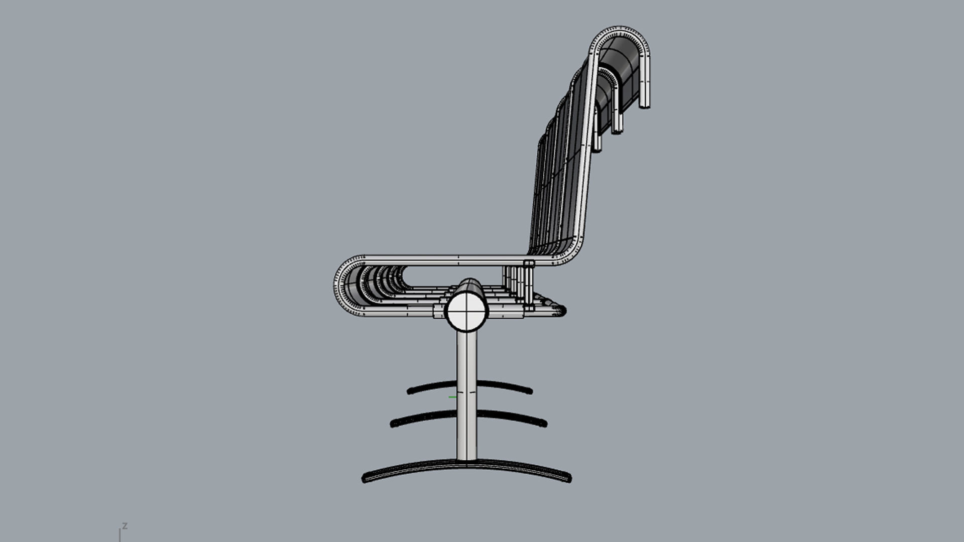 Waiting Room Chair 4 Seats 3D model_20