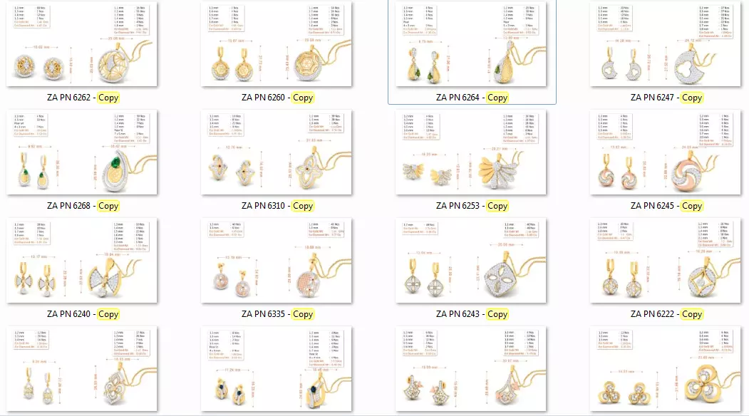 100 pendant earrings set 3dm stl render detail 3D print model 3D print model_0