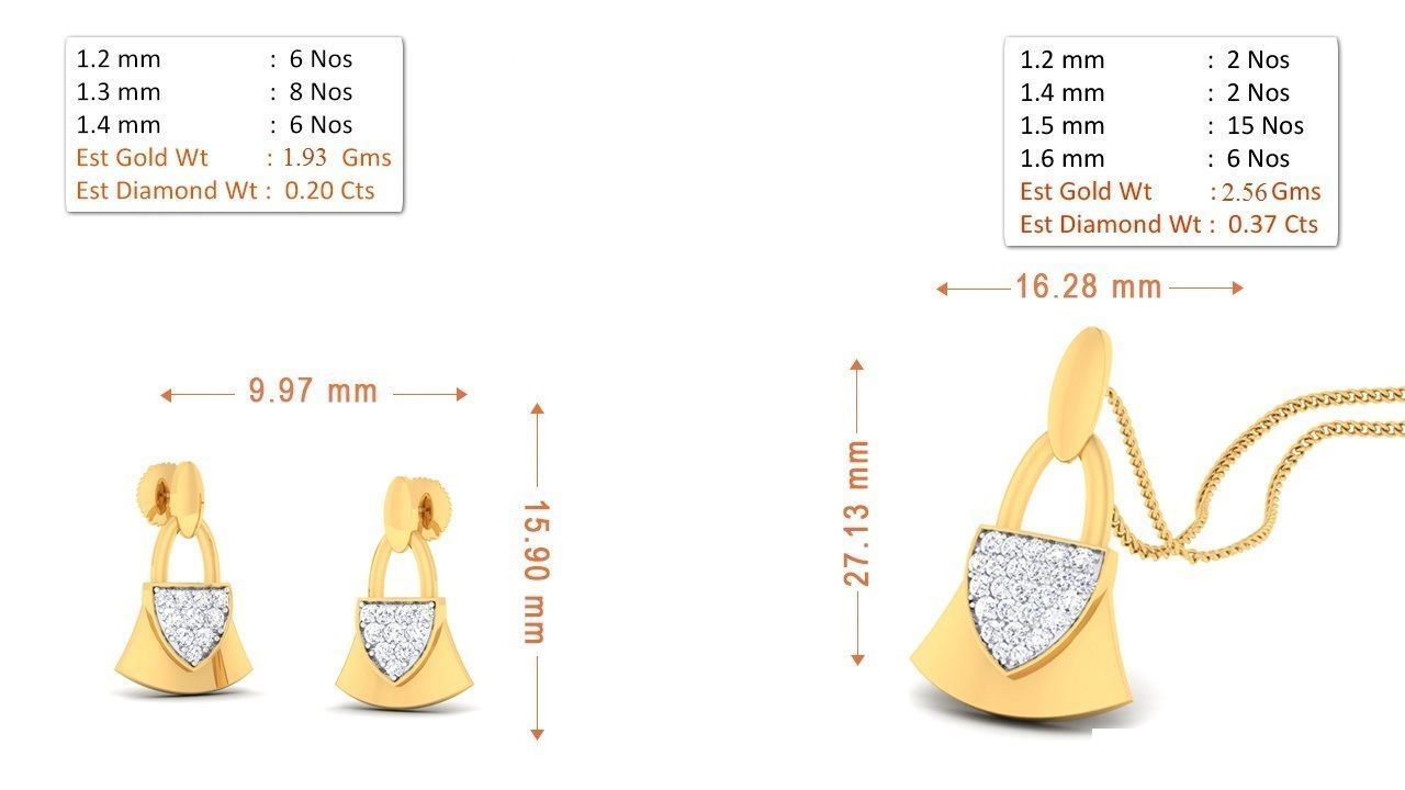 100 pendant earrings set 3dm stl render detail 3D print model 3D print model_73